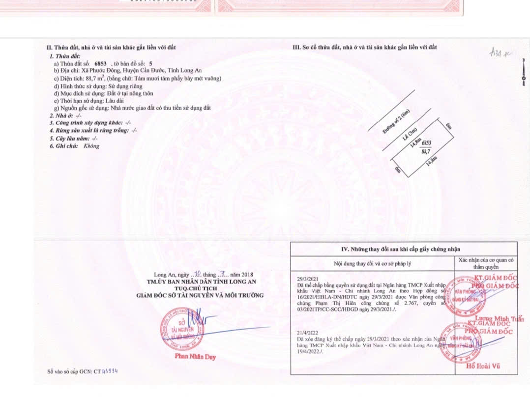 Vì kẹt tiền chủ buông sổ lô đất ngay ql50, sát cảng cầu cảng phước đông